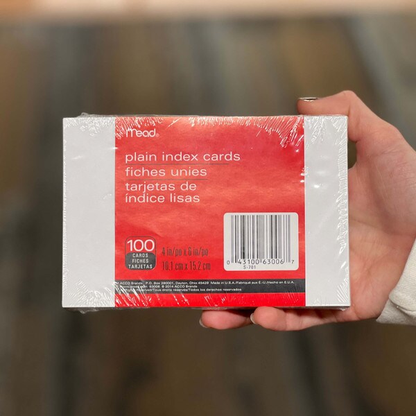Mead® Plain Index Cards 4 x 6